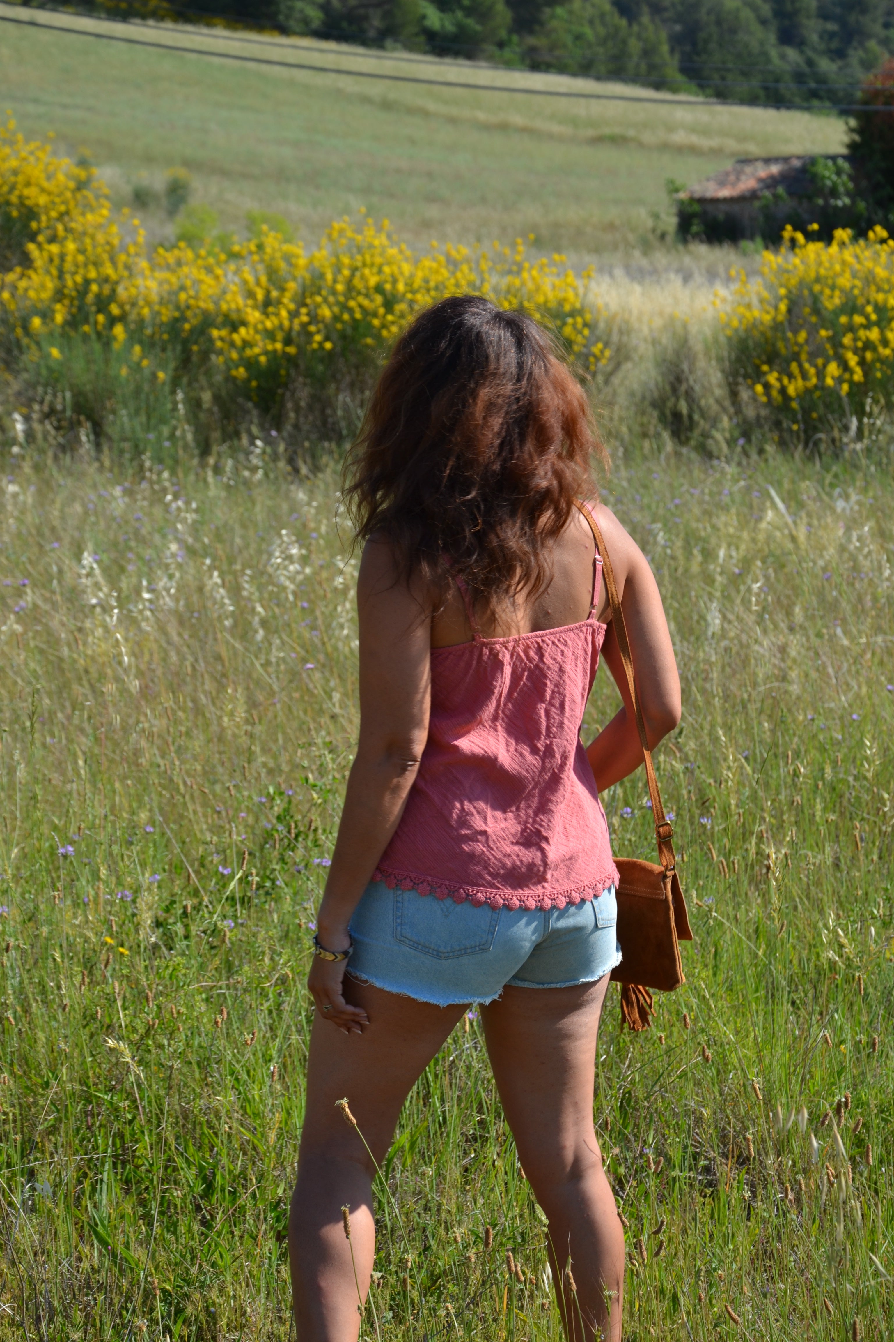Débardeur Lin BOHO TANK - vieux rose