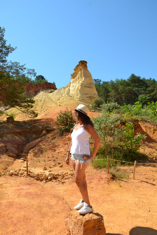Débardeur Lin BOHO TANK - blanc