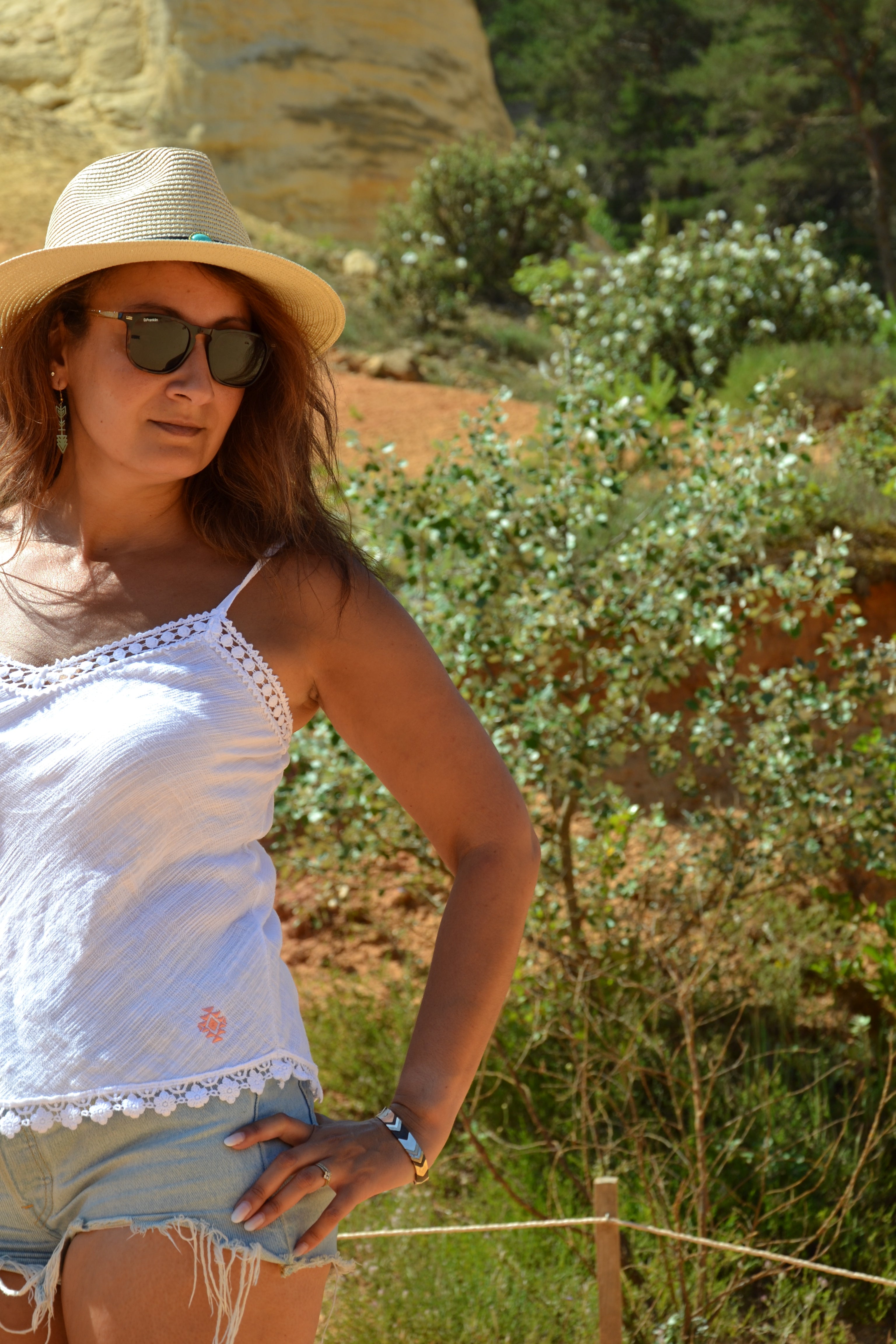 Débardeur Lin BOHO TANK - blanc